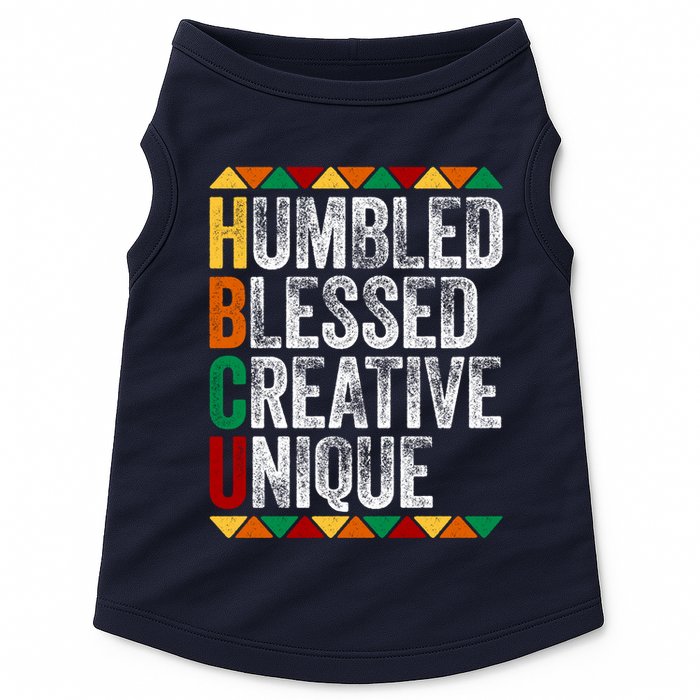 HBCU Abbreviations - HBCU Humbled Blessed Creative Unique Historical Doggie Tank