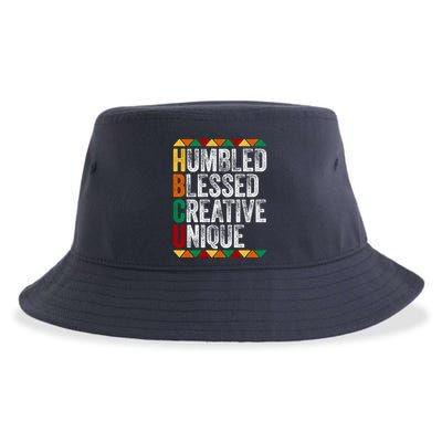 HBCU Abbreviations - HBCU Humbled Blessed Creative Unique Historical Sustainable Bucket Hat