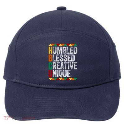 HBCU Abbreviations - HBCU Humbled Blessed Creative Unique Historical 7-Panel Snapback Hat