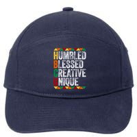 HBCU Abbreviations - HBCU Humbled Blessed Creative Unique Historical 7-Panel Snapback Hat
