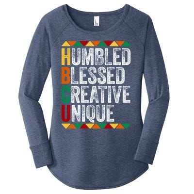 HBCU Abbreviations - HBCU Humbled Blessed Creative Unique Historical Women's Perfect Tri Tunic Long Sleeve Shirt