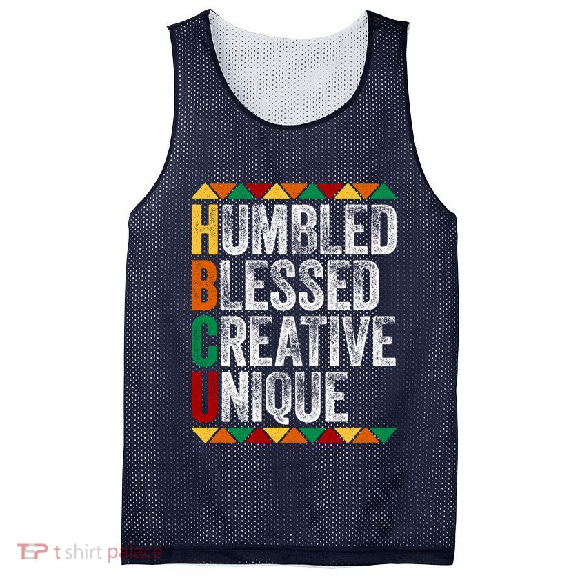 HBCU Abbreviations - HBCU Humbled Blessed Creative Unique Historical Mesh Reversible Basketball Jersey Tank