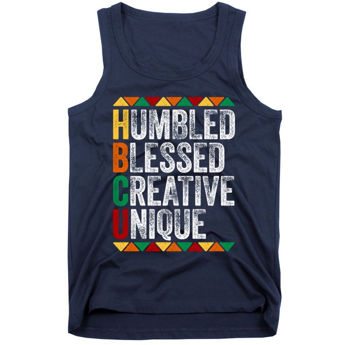HBCU Abbreviations - HBCU Humbled Blessed Creative Unique Historical Tank Top