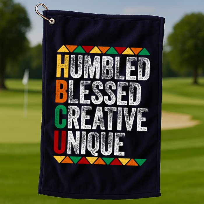 HBCU Abbreviations - HBCU Humbled Blessed Creative Unique Historical Golf Towel