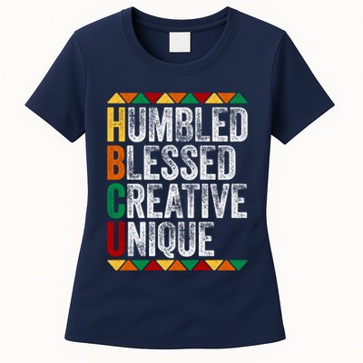 HBCU Abbreviations - HBCU Humbled Blessed Creative Unique Historical Womens T-Shirt