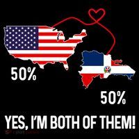 Half American Half Dominican Flag Combined Rd Usa Pride Meaningful Gift Flat Bill Trucker Hat