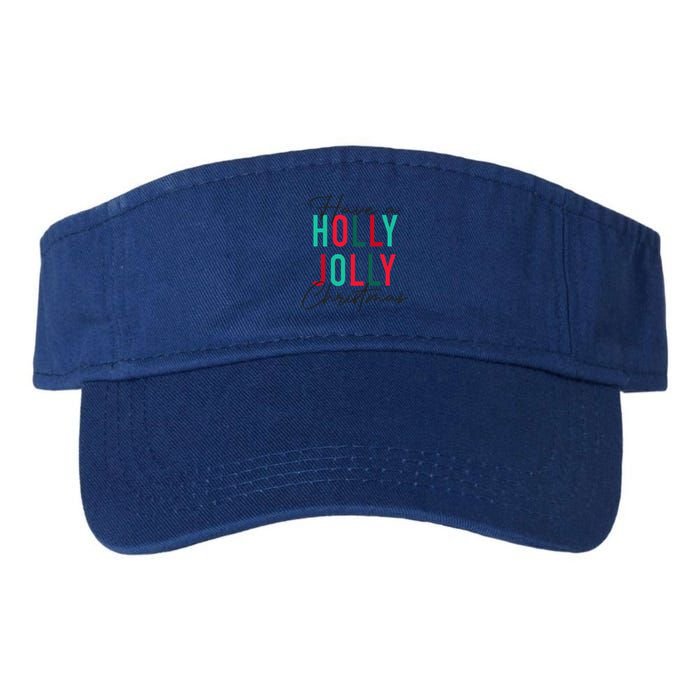 Have A Holly Xmas Jolly Christmas Rainbow Valucap Bio-Washed Visor