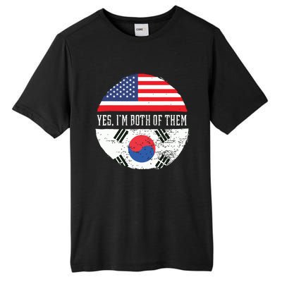 Half American Half South Korean USA Flag South Korea DNA Tall Fusion ChromaSoft Performance T-Shirt