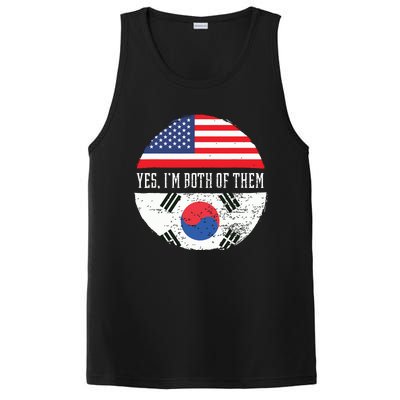 Half American Half South Korean USA Flag South Korea DNA PosiCharge Competitor Tank