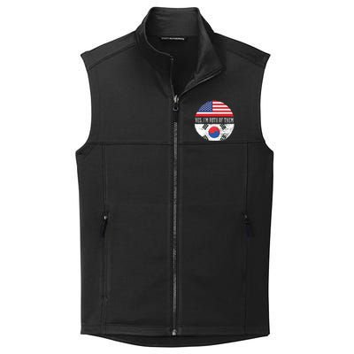 Half American Half South Korean USA Flag South Korea DNA Collective Smooth Fleece Vest