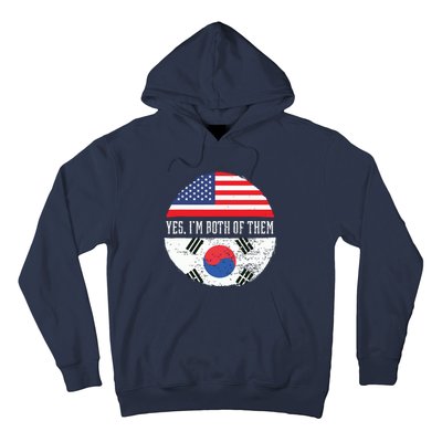 Half American Half South Korean USA Flag South Korea DNA Hoodie