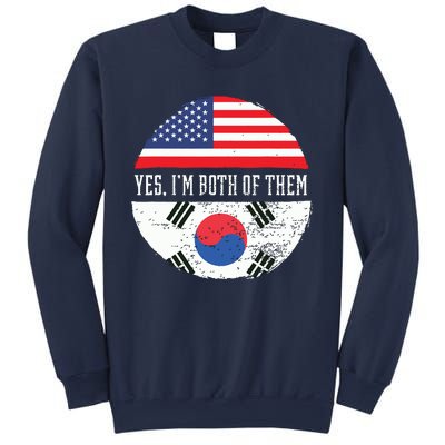 Half American Half South Korean USA Flag South Korea DNA Sweatshirt