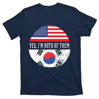 Half American Half South Korean USA Flag South Korea DNA T-Shirt