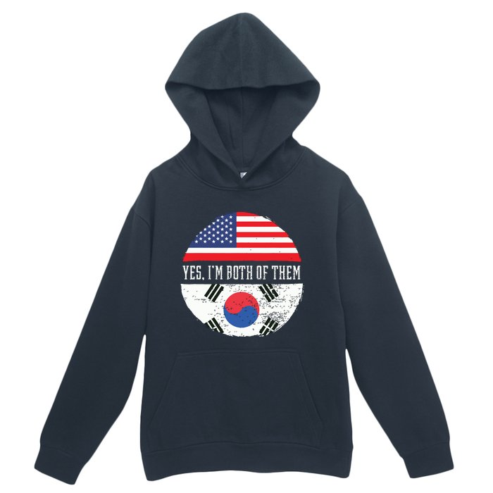 Half American Half South Korean USA Flag South Korea DNA Urban Pullover Hoodie