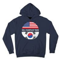 Half American Half South Korean USA Flag South Korea DNA Tall Hoodie