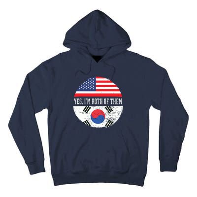 Half American Half South Korean USA Flag South Korea DNA Tall Hoodie