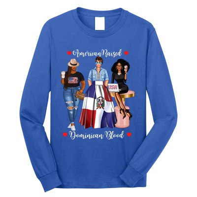 Half American Half Dominican Republic Black Afro Gift Long Sleeve Shirt