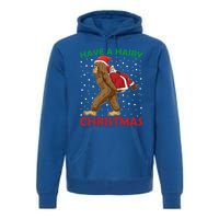 Have A Hairy Christmas Funny Santa Abduction By Bigfoot Cute Gift Premium Hoodie