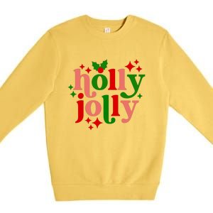 Have A Hollyjolly Colorful Christmas Mistletoe Xmas Holiday Gift Premium Crewneck Sweatshirt