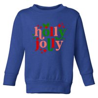 Have A Hollyjolly Colorful Christmas Mistletoe Xmas Holiday Gift Toddler Sweatshirt