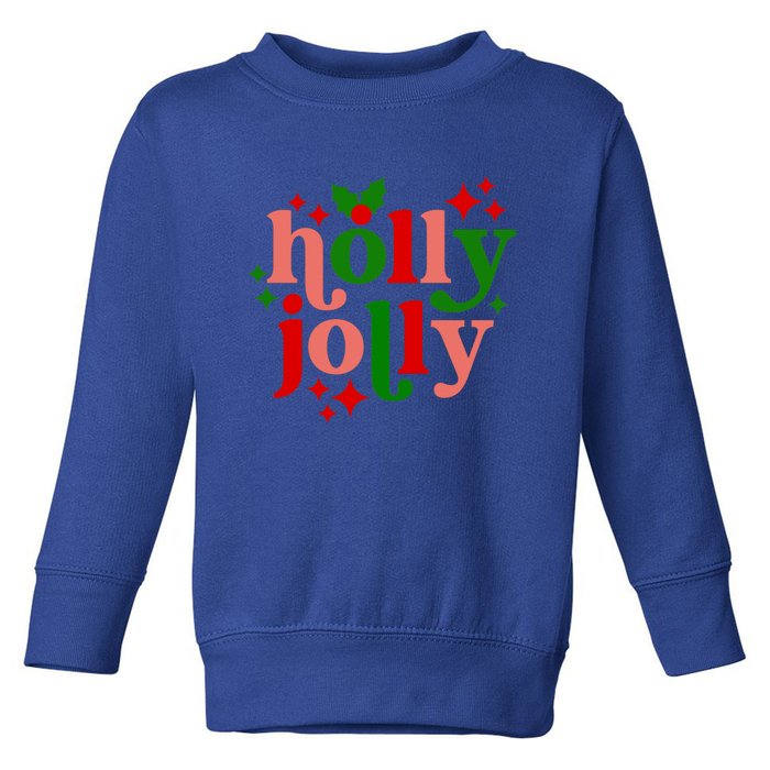 Have A Hollyjolly Colorful Christmas Mistletoe Xmas Holiday Gift Toddler Sweatshirt