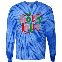 Have A Hollyjolly Colorful Christmas Mistletoe Xmas Holiday Gift Tie-Dye Long Sleeve Shirt