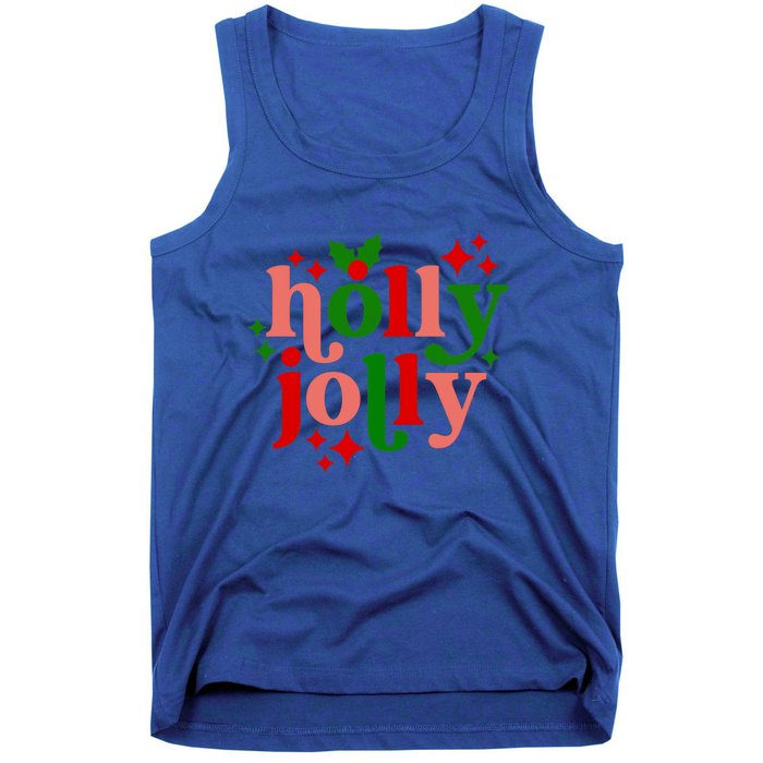 Have A Hollyjolly Colorful Christmas Mistletoe Xmas Holiday Gift Tank Top