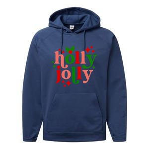 Have A Hollyjolly Colorful Christmas Mistletoe Xmas Holiday Gift Performance Fleece Hoodie