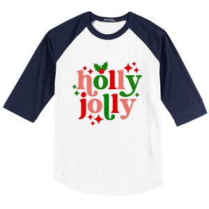 Have A Hollyjolly Colorful Christmas Mistletoe Xmas Holiday Gift Baseball Sleeve Shirt