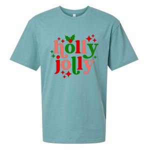 Have A Hollyjolly Colorful Christmas Mistletoe Xmas Holiday Gift Sueded Cloud Jersey T-Shirt