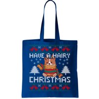 Have A Hairy Christmas Ugly Christmas Sweater Dog Funny Gift Tote Bag