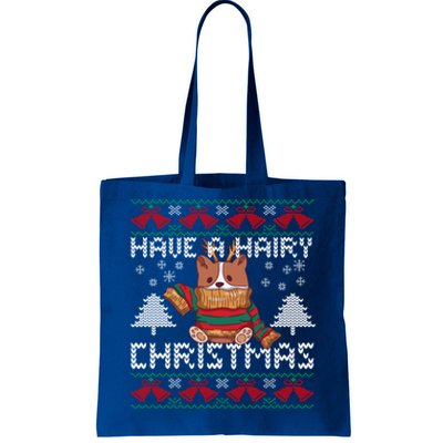 Have A Hairy Christmas Ugly Christmas Sweater Dog Funny Gift Tote Bag