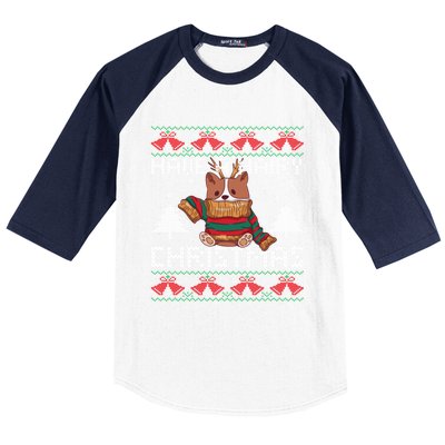 Have A Hairy Christmas Ugly Christmas Sweater Dog Funny Gift Baseball Sleeve Shirt