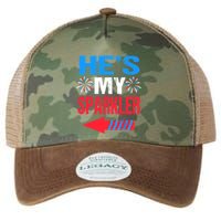 His And Hers 4th Of Julys Couples He's My Sparkler Legacy Tie Dye Trucker Hat