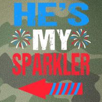 His And Hers 4th Of Julys Couples He's My Sparkler Legacy Tie Dye Trucker Hat