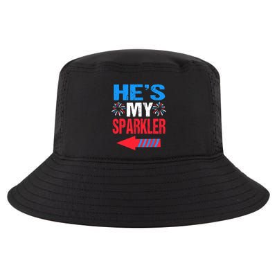 His And Hers 4th Of Julys Couples He's My Sparkler Cool Comfort Performance Bucket Hat