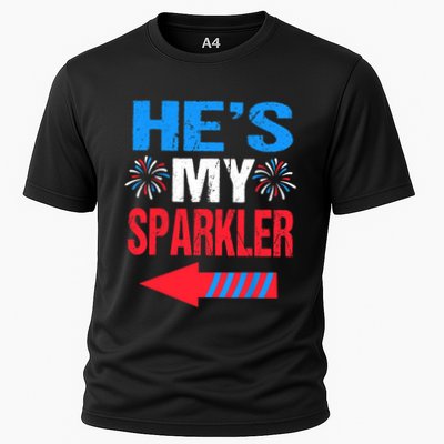 His And Hers 4th Of Julys Couples He's My Sparkler Performance Shirt
