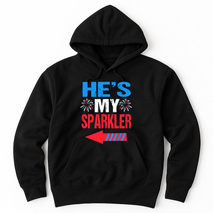His And Hers 4th Of Julys Couples He's My Sparkler Hoodie