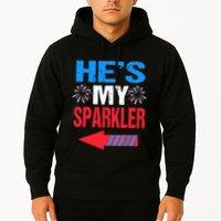 His And Hers 4th Of Julys Couples He's My Sparkler Hoodie