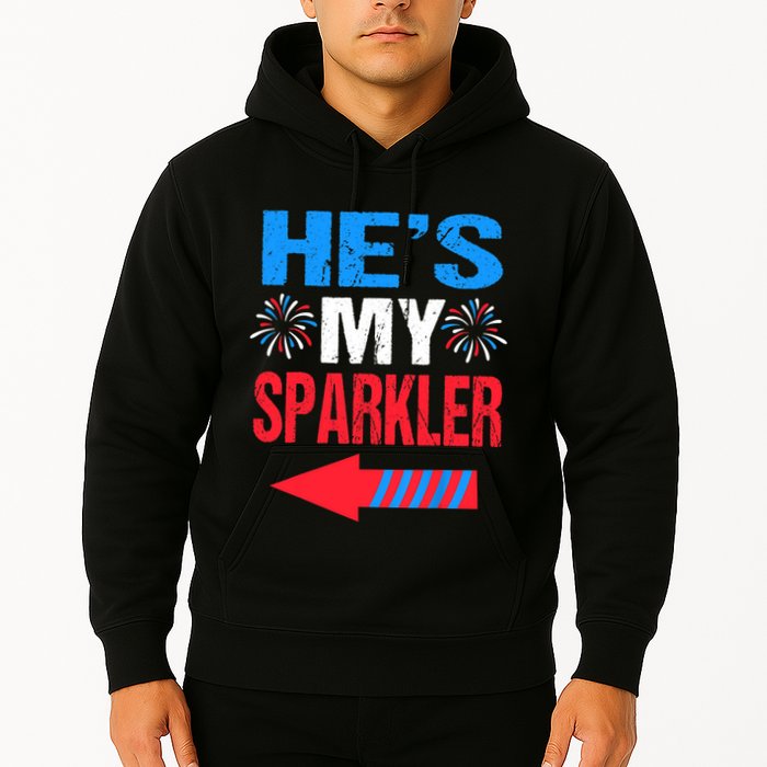 His And Hers 4th Of Julys Couples He's My Sparkler Hoodie