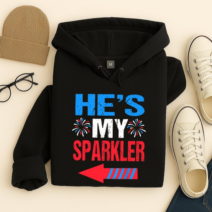 His And Hers 4th Of Julys Couples He's My Sparkler Hoodie