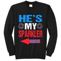 His And Hers 4th Of Julys Couples He's My Sparkler Sweatshirt
