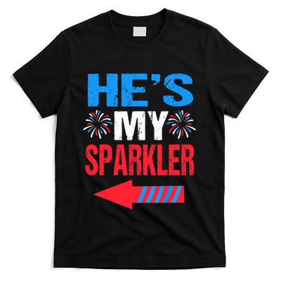 His And Hers 4th Of Julys Couples He's My Sparkler T-Shirt
