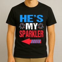 His And Hers 4th Of Julys Couples He's My Sparkler T-Shirt