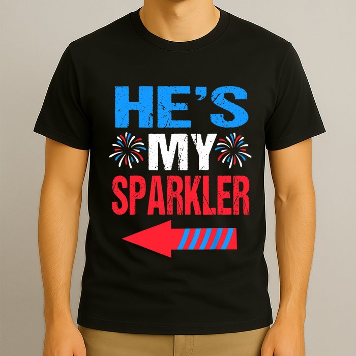 His And Hers 4th Of Julys Couples He's My Sparkler T-Shirt