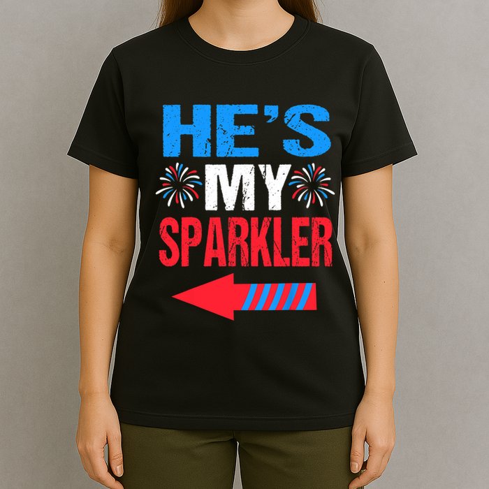 His And Hers 4th Of Julys Couples He's My Sparkler T-Shirt