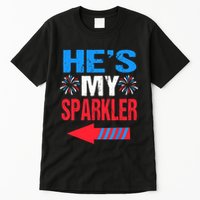 His And Hers 4th Of Julys Couples He's My Sparkler Tall T-Shirt