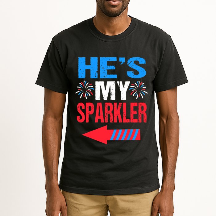 His And Hers 4th Of Julys Couples He's My Sparkler Tall T-Shirt