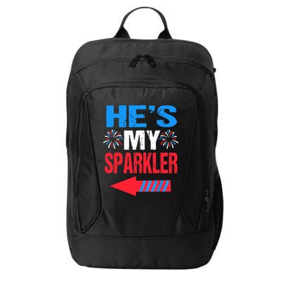 His And Hers 4th Of Julys Couples He's My Sparkler City Backpack