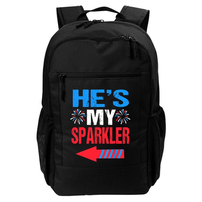 His And Hers 4th Of Julys Couples He's My Sparkler Backpack